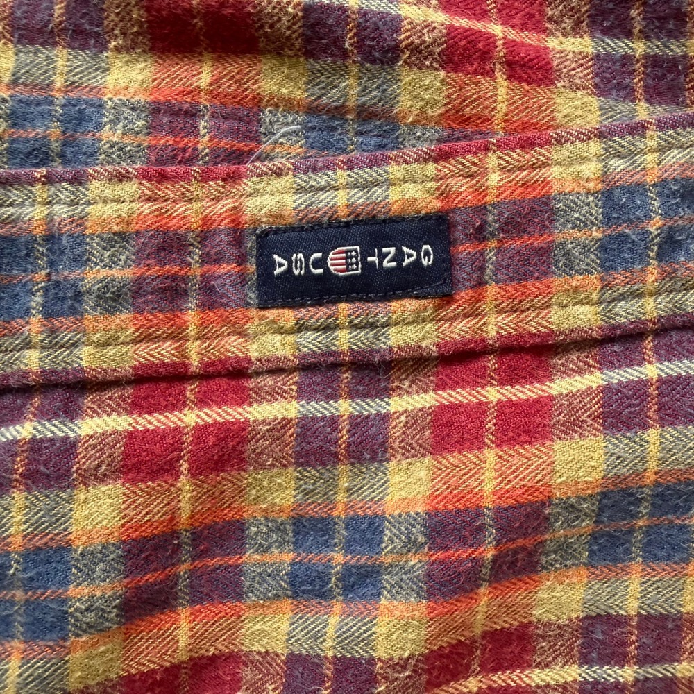 GANT Mens XL Red Plaid Flannel Button Up Shirt Tisberry Cloth 100 Cotton - Picture 6 of 11